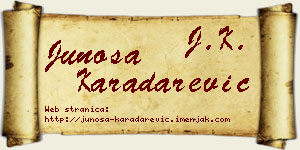 Junoša Karadarević vizit kartica
